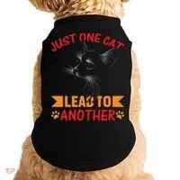 Just One Cat Lead To Another Cat Lover Cat Day Doggie Tank thumb 0