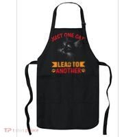 Just One Cat Lead To Another Cat Lover Cat Day Apron thumb 0