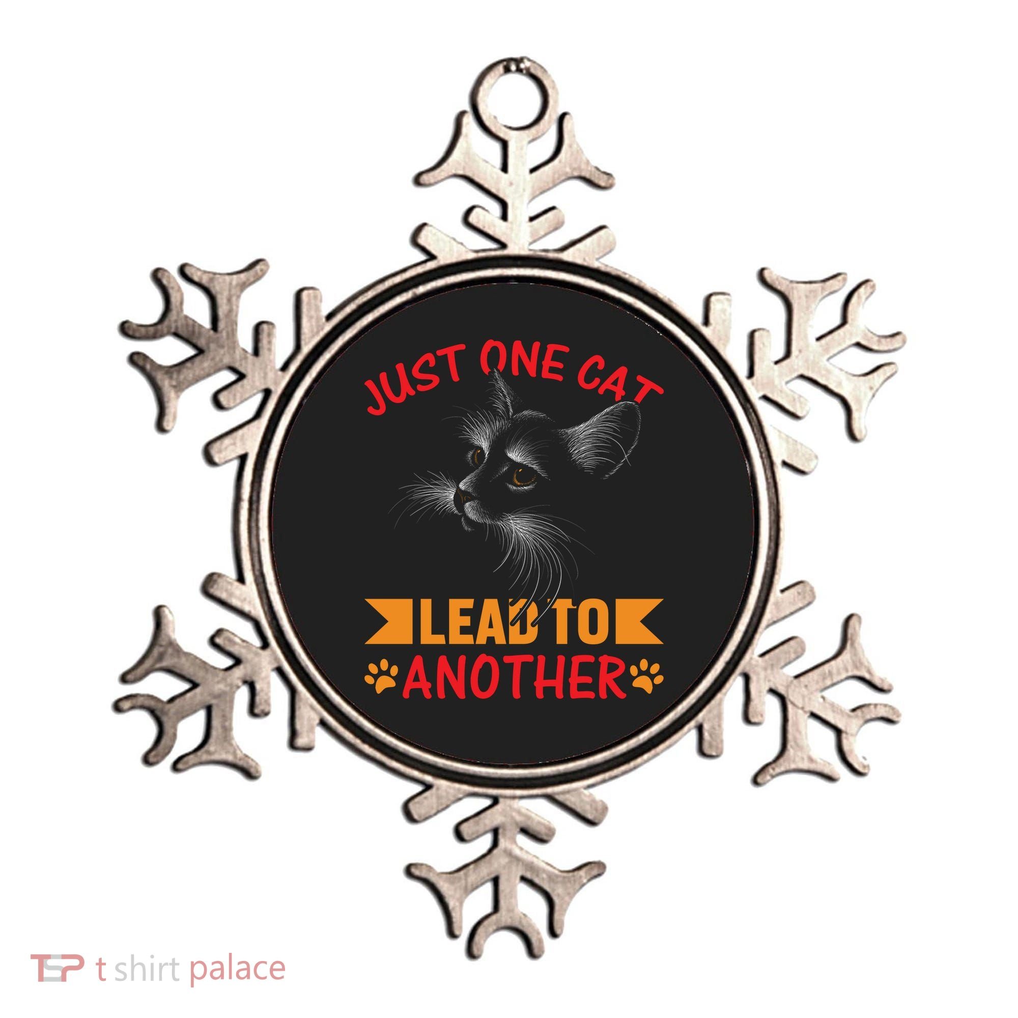 Just One Cat Lead To Another Cat Lover Cat Day Ornament