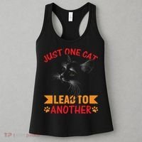 Just One Cat Lead To Another Cat Lover Cat Day Women's Tank Top thumb 3