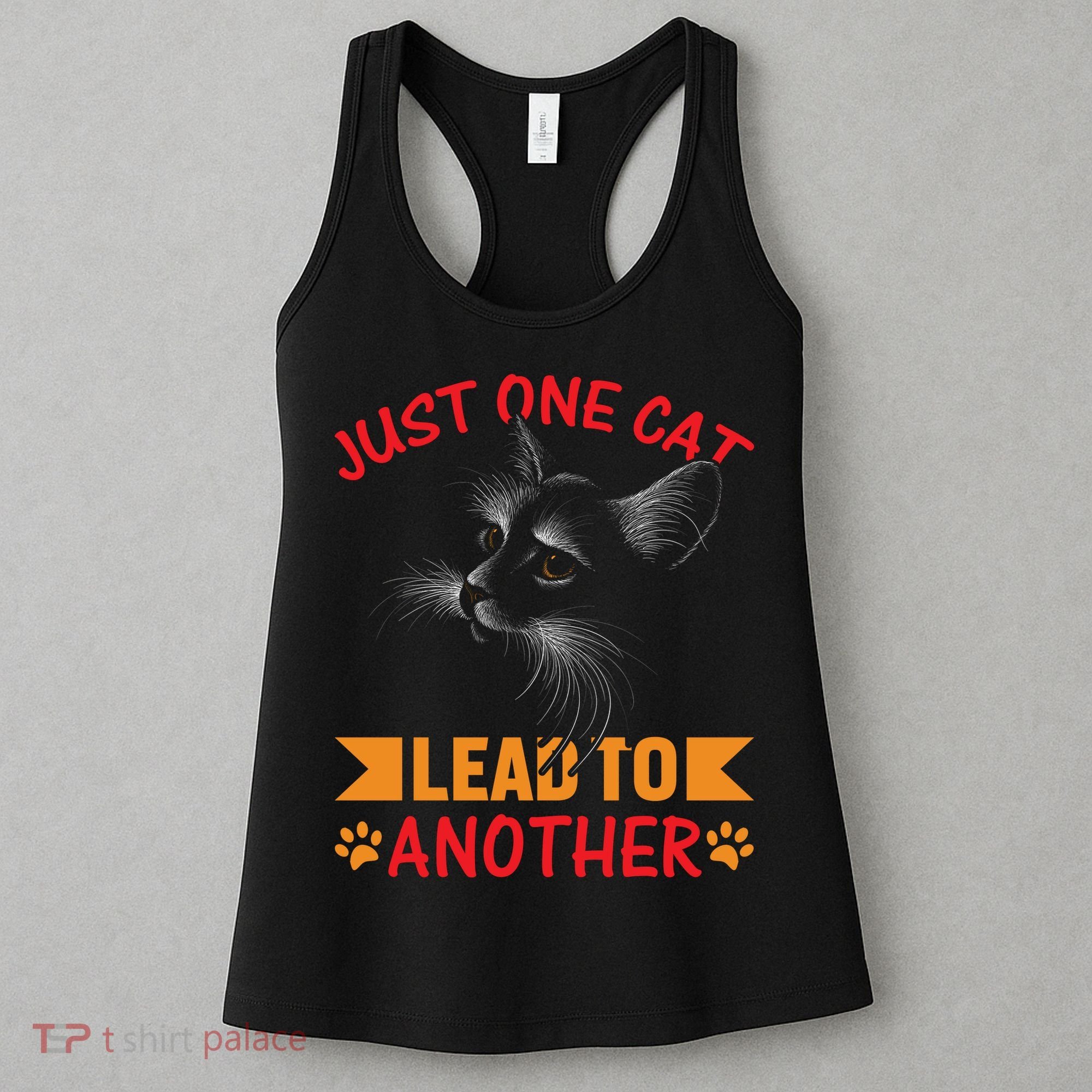 Just One Cat Lead To Another Cat Lover Cat Day Women's Tank Top