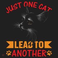 Just One Cat Lead To Another Cat Lover Cat Day Golf Towel thumb 3