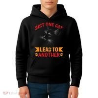 Just One Cat Lead To Another Cat Lover Cat Day Kids Hoodie thumb 4
