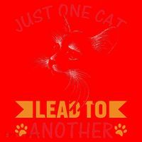 Just One Cat Lead To Another Cat Lover Cat Day Santa Hat thumb 1