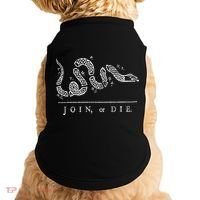 Join Or Die Snake Franklin Independence Gadsden 1776 Flag Doggie Tank thumb 0