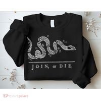 Join Or Die Snake Franklin Independence Gadsden 1776 Flag Sweatshirt thumb 2