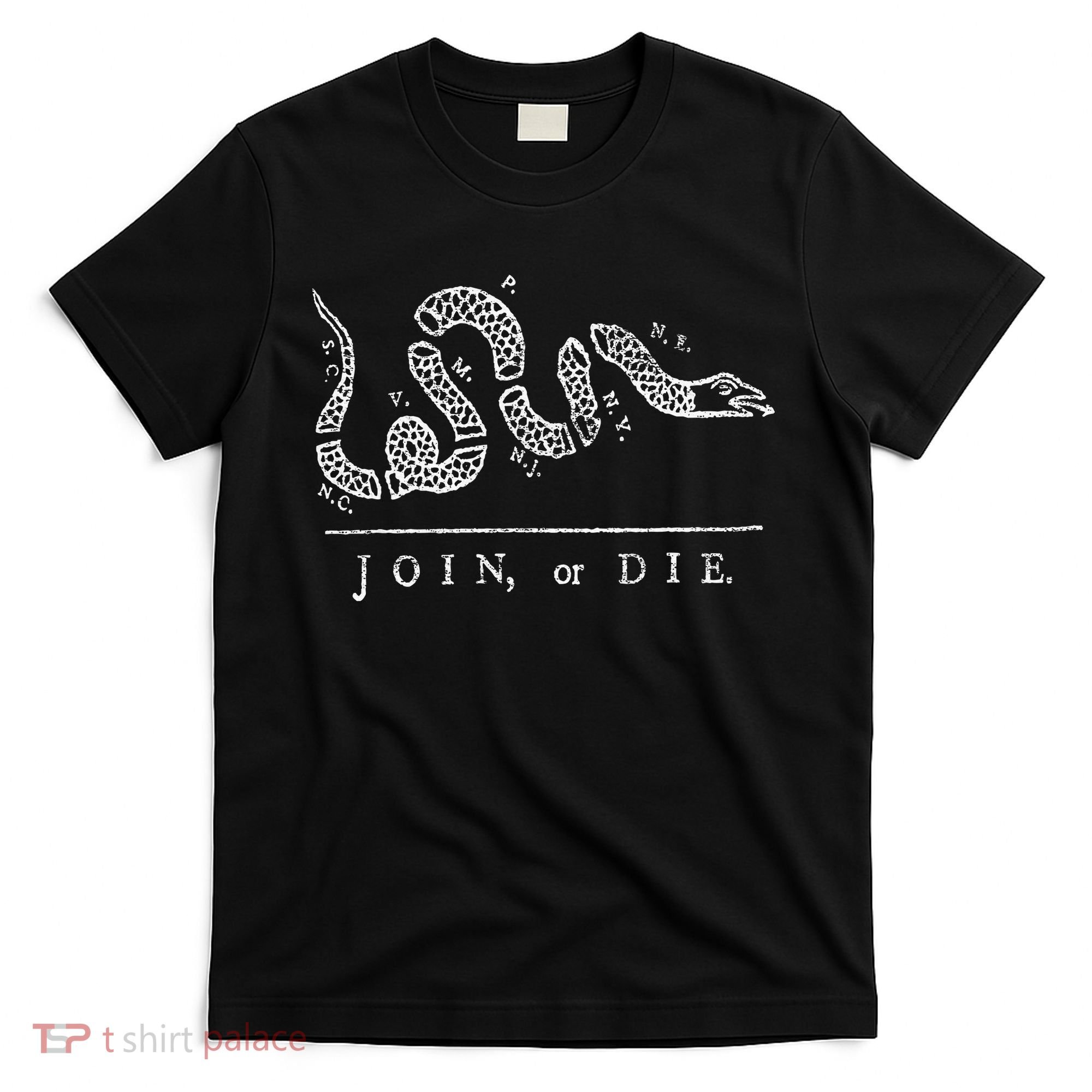 Join Or Die Snake Franklin Independence Gadsden 1776 Flag T-Shirt