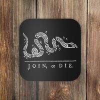 Join Or Die Snake Franklin Independence Gadsden 1776 Flag Coaster thumb 0