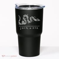 Join Or Die Snake Franklin Independence Gadsden 1776 Flag Tumbler thumb 0