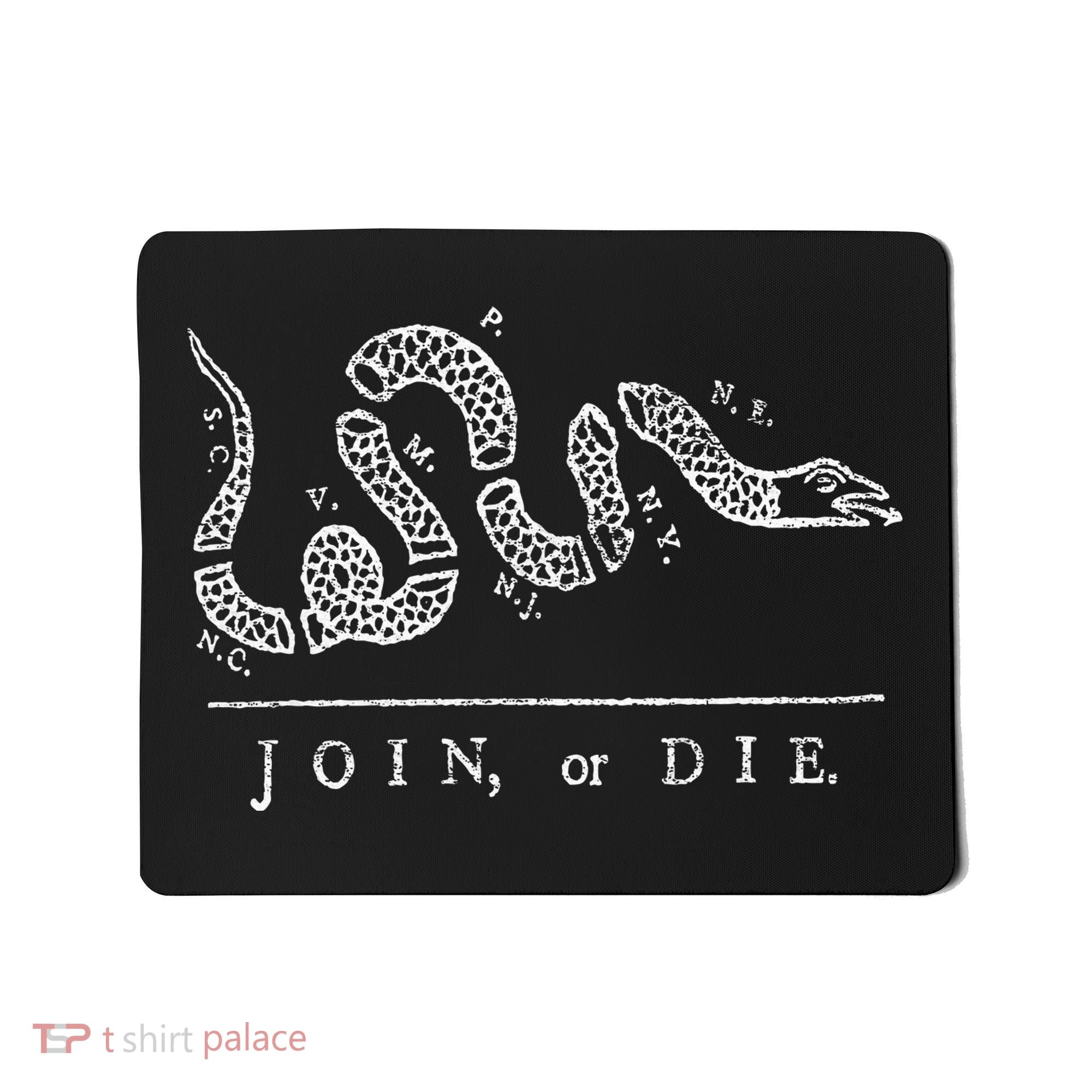 Join Or Die Snake Franklin Independence Gadsden 1776 Flag Mousepad