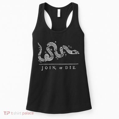 Join Or Die Snake Franklin Independence Gadsden 1776 Flag Women's Tank Top