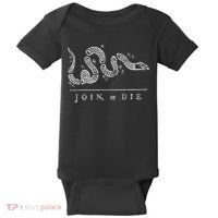 Join Or Die Snake Franklin Independence Gadsden 1776 Flag Baby Bodysuit thumb 0