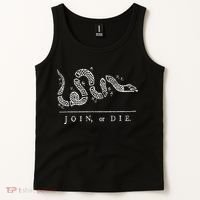 Join Or Die Snake Franklin Independence Gadsden 1776 Flag Tank Top thumb 2