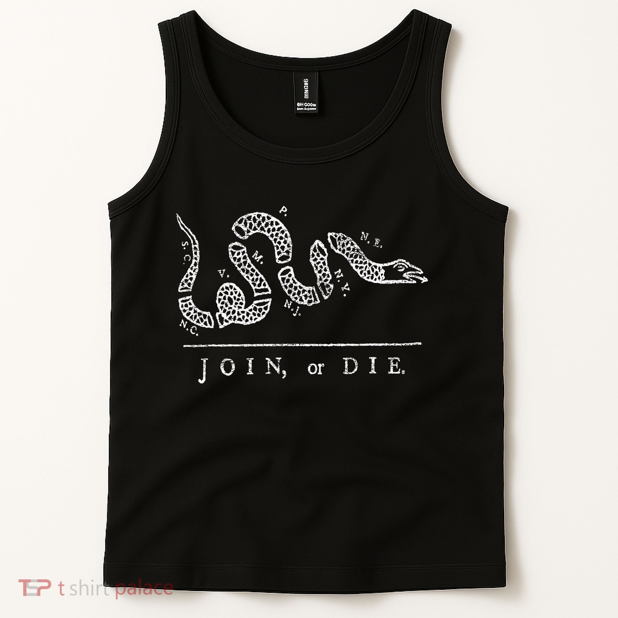 Join Or Die Snake Franklin Independence Gadsden 1776 Flag Tank Top
