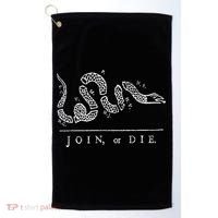 Join Or Die Snake Franklin Independence Gadsden 1776 Flag Golf Towel thumb 0
