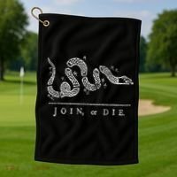 Join Or Die Snake Franklin Independence Gadsden 1776 Flag Golf Towel thumb 1