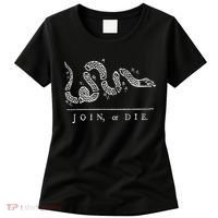 Join Or Die Snake Franklin Independence Gadsden 1776 Flag Women's T-Shirt thumb 0