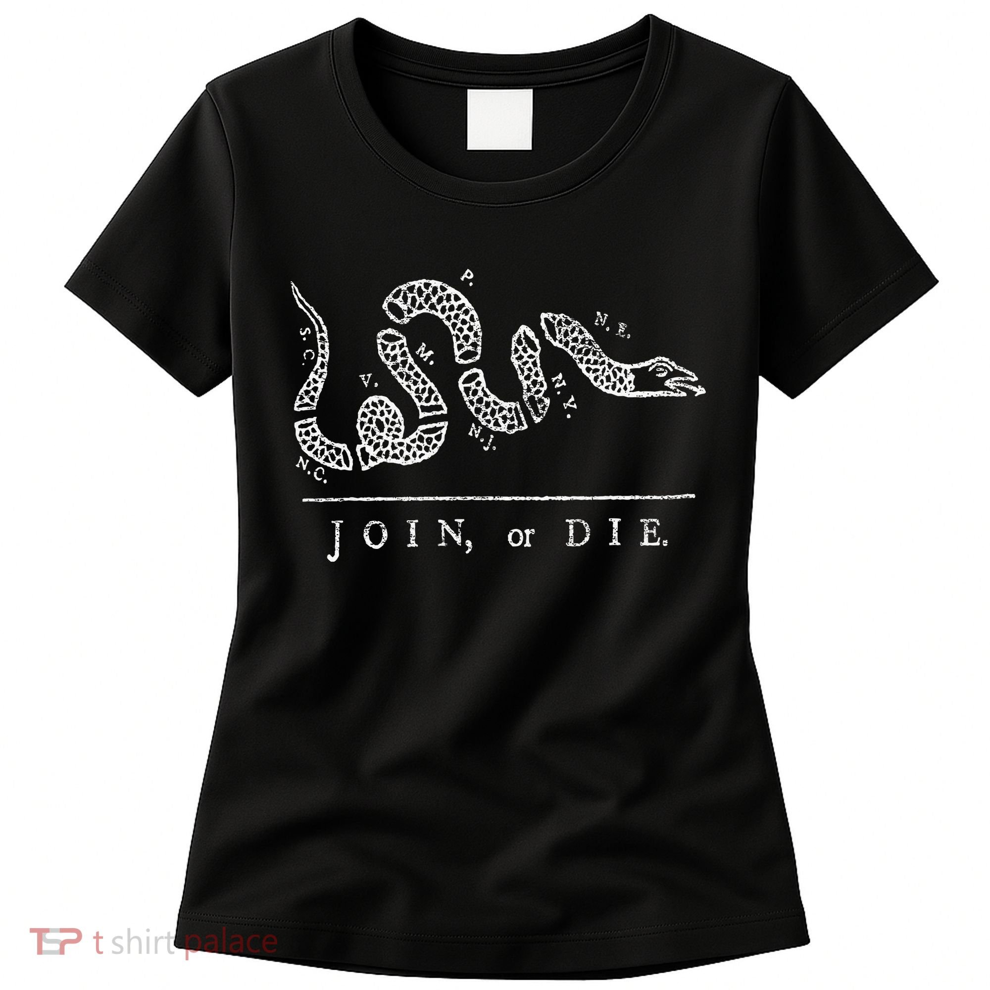 Join Or Die Snake Franklin Independence Gadsden 1776 Flag Women's T-Shirt