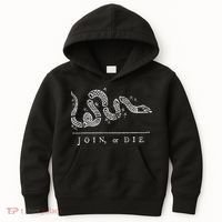 Join Or Die Snake Franklin Independence Gadsden 1776 Flag Kids Hoodie thumb 0