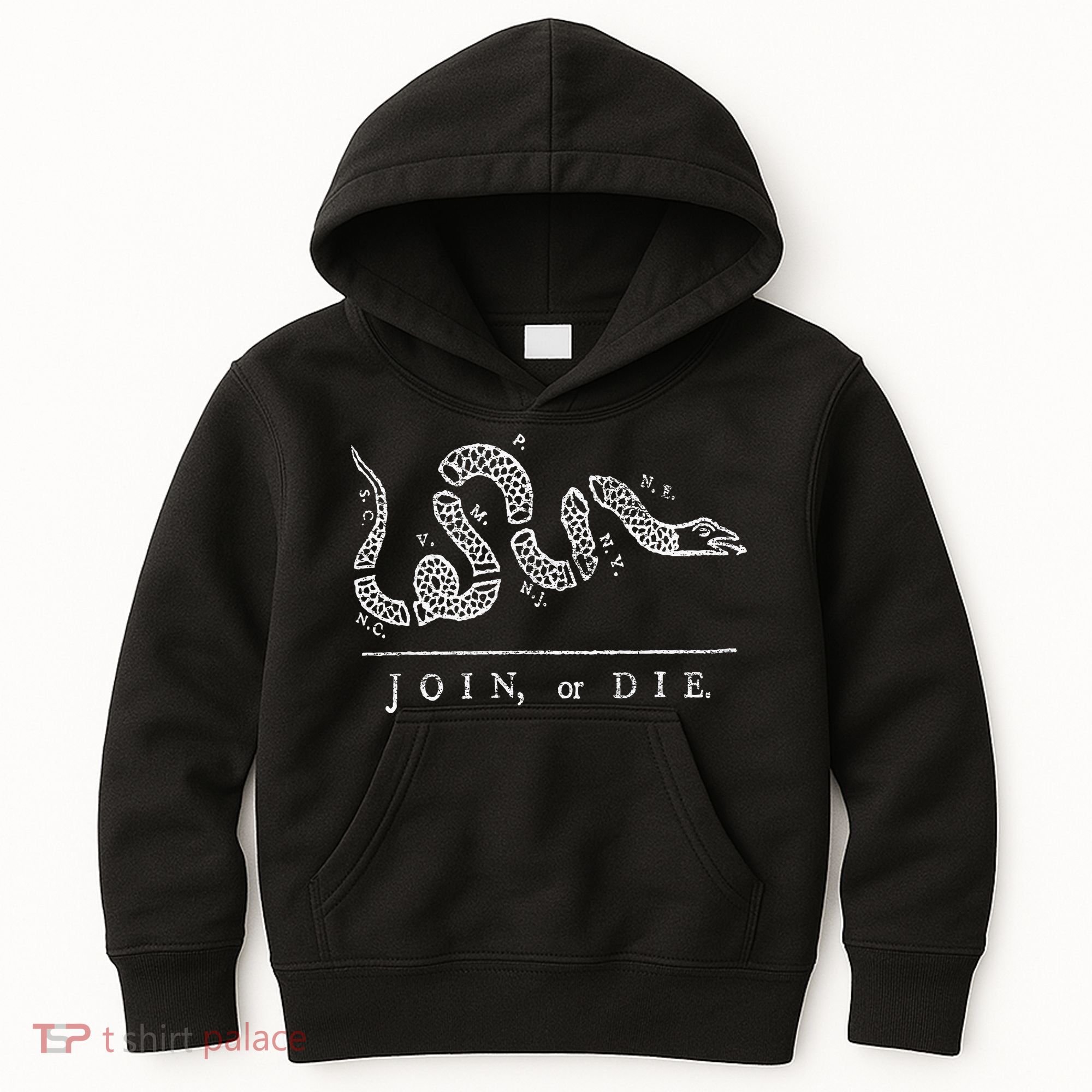 Join Or Die Snake Franklin Independence Gadsden 1776 Flag Kids Hoodie