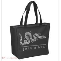 Join Or Die Snake Franklin Independence Gadsden 1776 Flag Tote Bag thumb 2