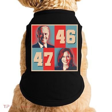 Joe Biden 46 Kamala Harris 47 Vintage Election Doggie Tank