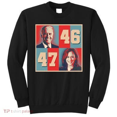 Joe Biden 46 Kamala Harris 47 Vintage Election Sweatshirt