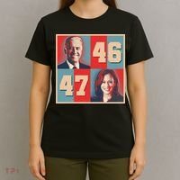 Joe Biden 46 Kamala Harris 47 Vintage Election T-Shirt thumb 4