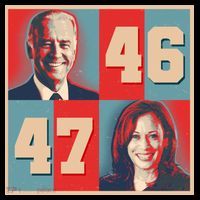 Joe Biden 46 Kamala Harris 47 Vintage Election T-Shirt thumb 7