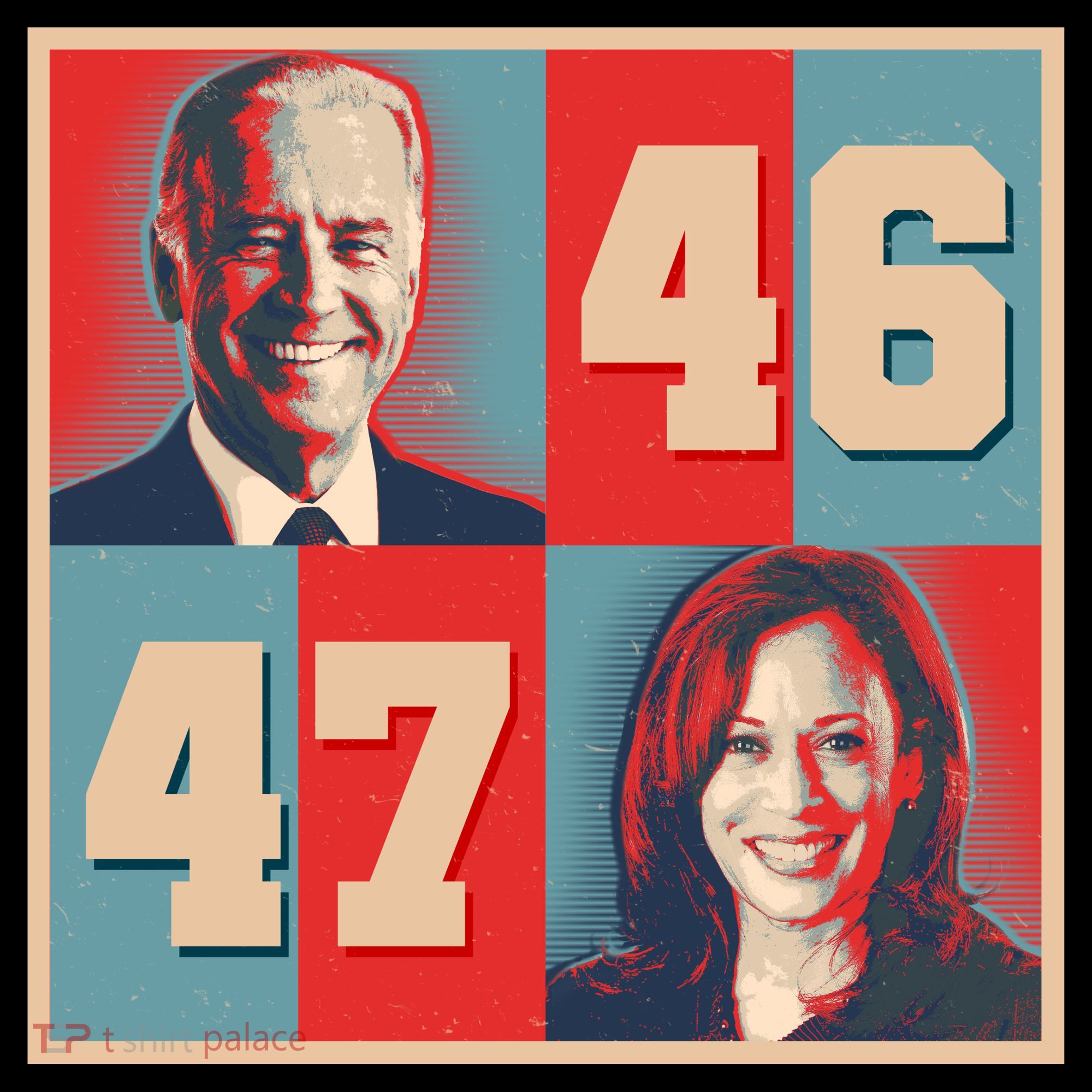 Joe Biden 46 Kamala Harris 47 Vintage Election T-Shirt