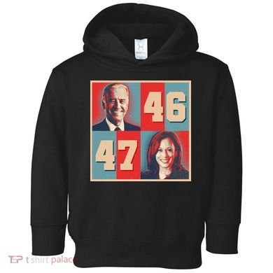 Joe Biden 46 Kamala Harris 47 Vintage Election Toddler Hoodie