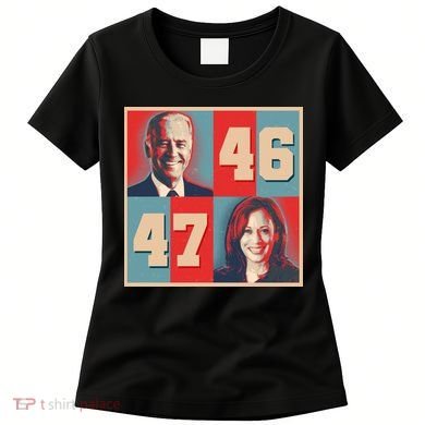 Joe Biden 46 Kamala Harris 47 Vintage Election Women's T-Shirt