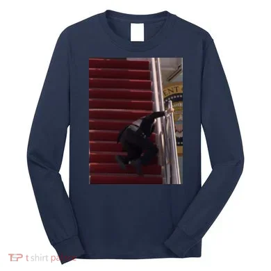 Joe Biden Big Fall Stumbling Long Sleeve Shirt