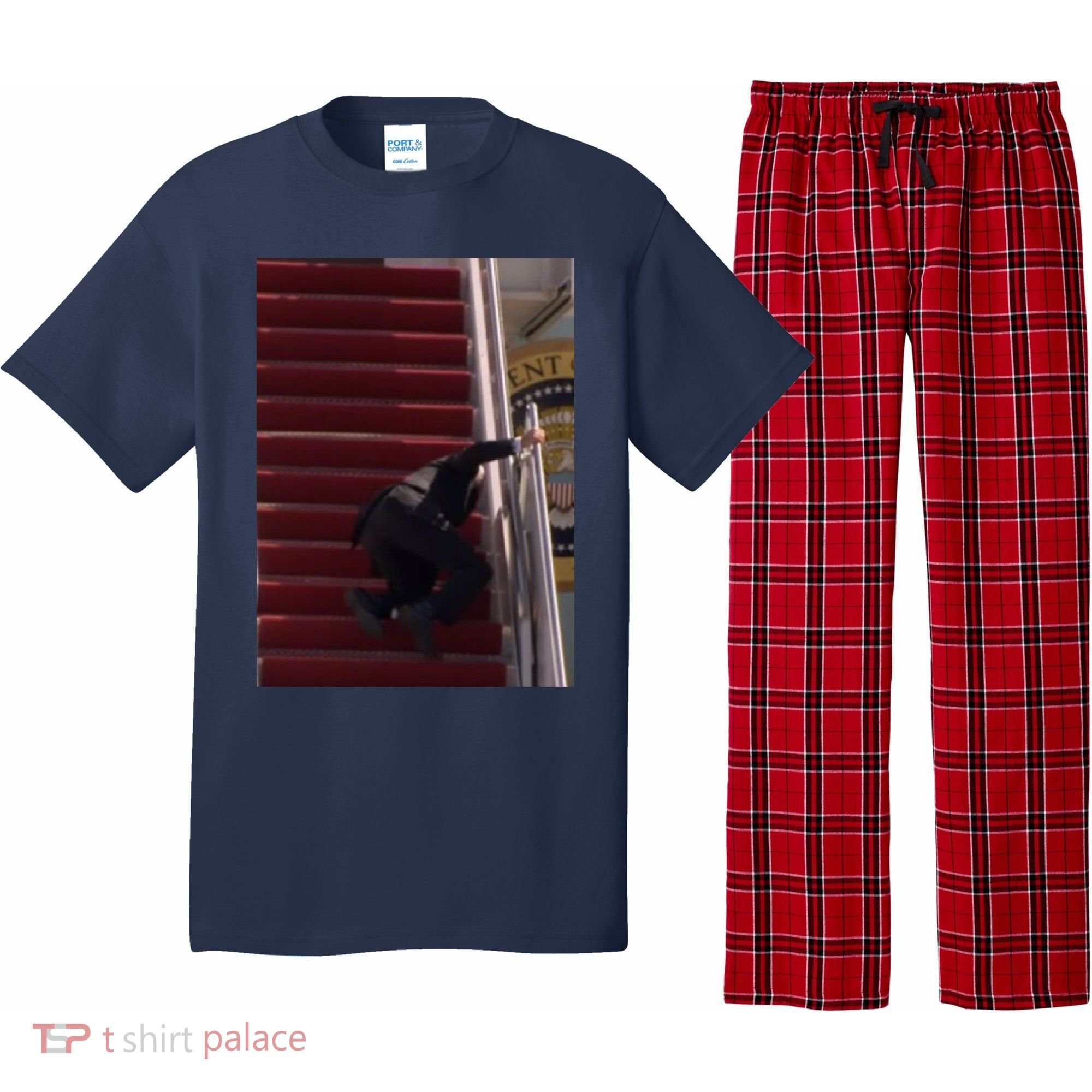 Joe Biden Big Fall Stumbling Pajama Set