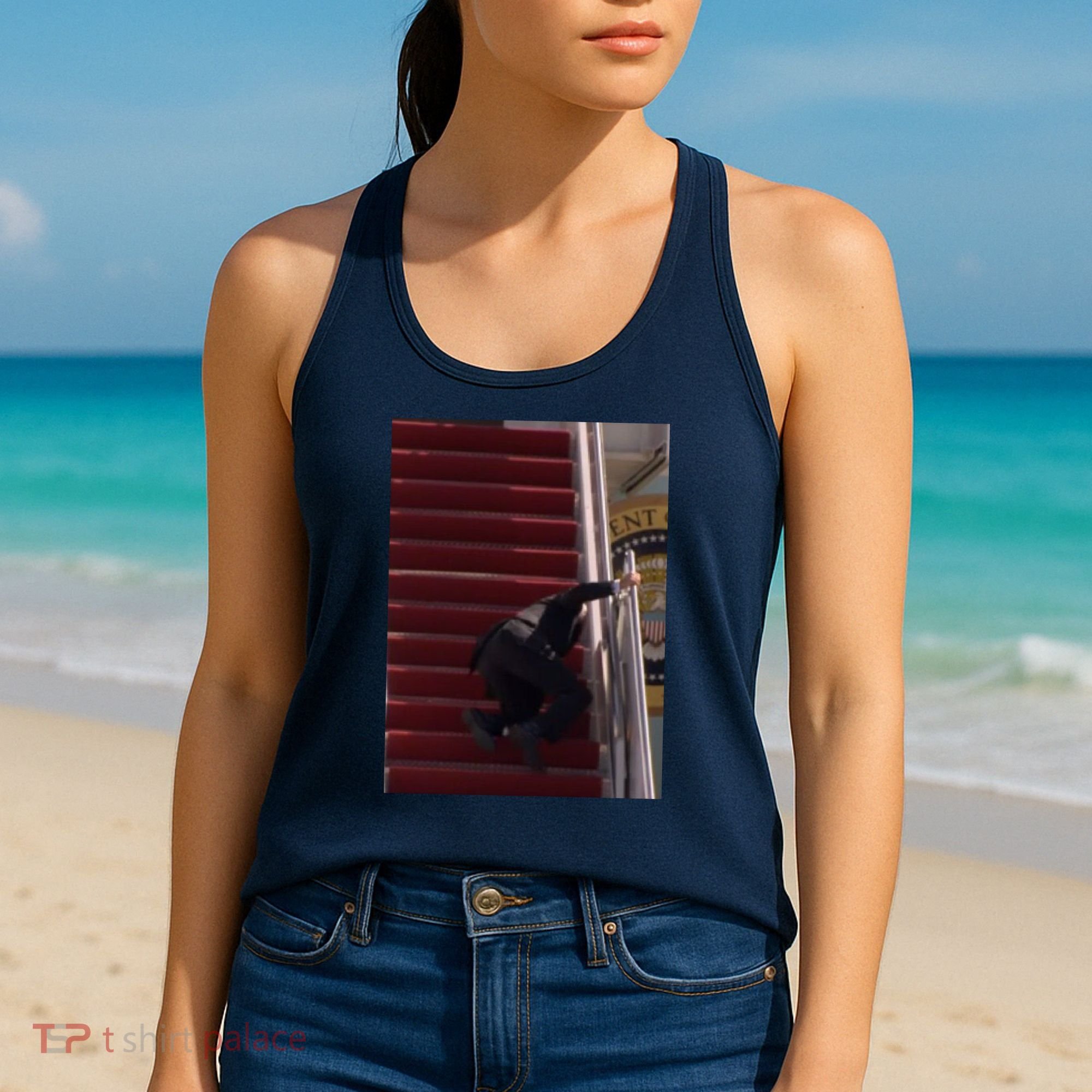 Joe Biden Big Fall Stumbling Women's Tank Top