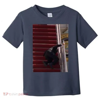 Joe Biden Big Fall Stumbling Toddler T-Shirt