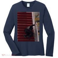 Joe Biden Big Fall Stumbling Women's Long Sleeve Shirt thumb 0