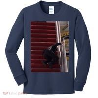 Joe Biden Big Fall Stumbling Kids Long Sleeve Shirt thumb 0