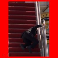 Joe Biden Big Fall Stumbling Santa Hat thumb 1