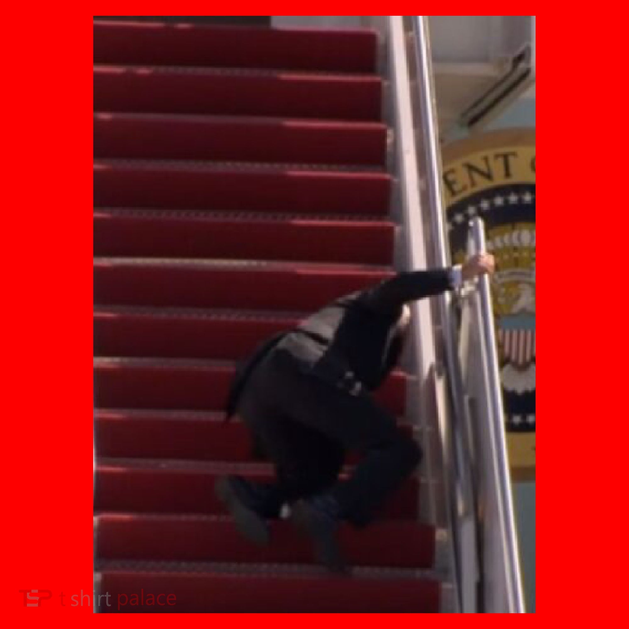 Joe Biden Big Fall Stumbling Santa Hat