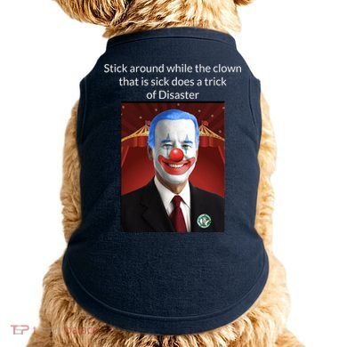 Joe Biden Clown Disaster Funny USA Doggie Tank