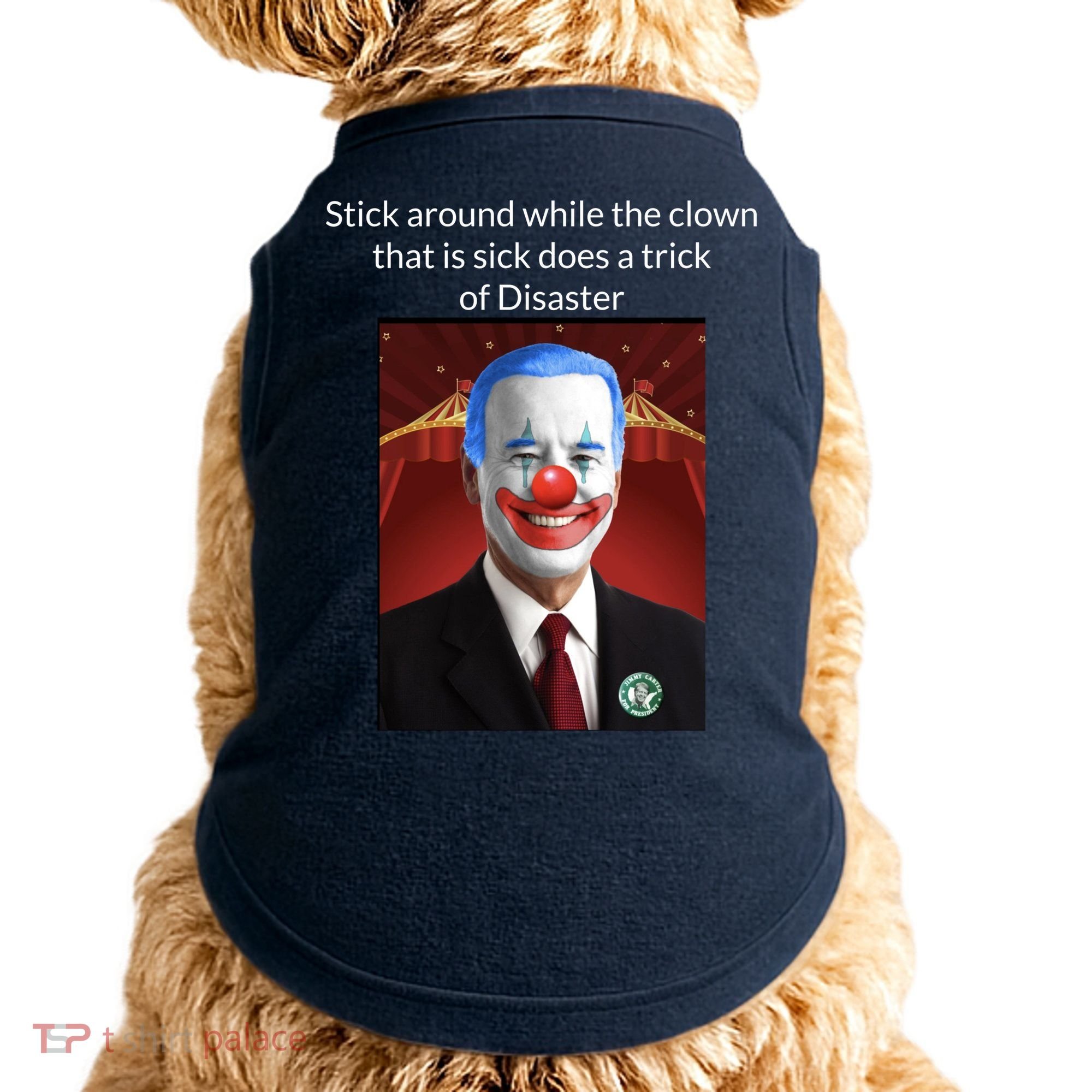 Joe Biden Clown Disaster Funny USA Doggie Tank