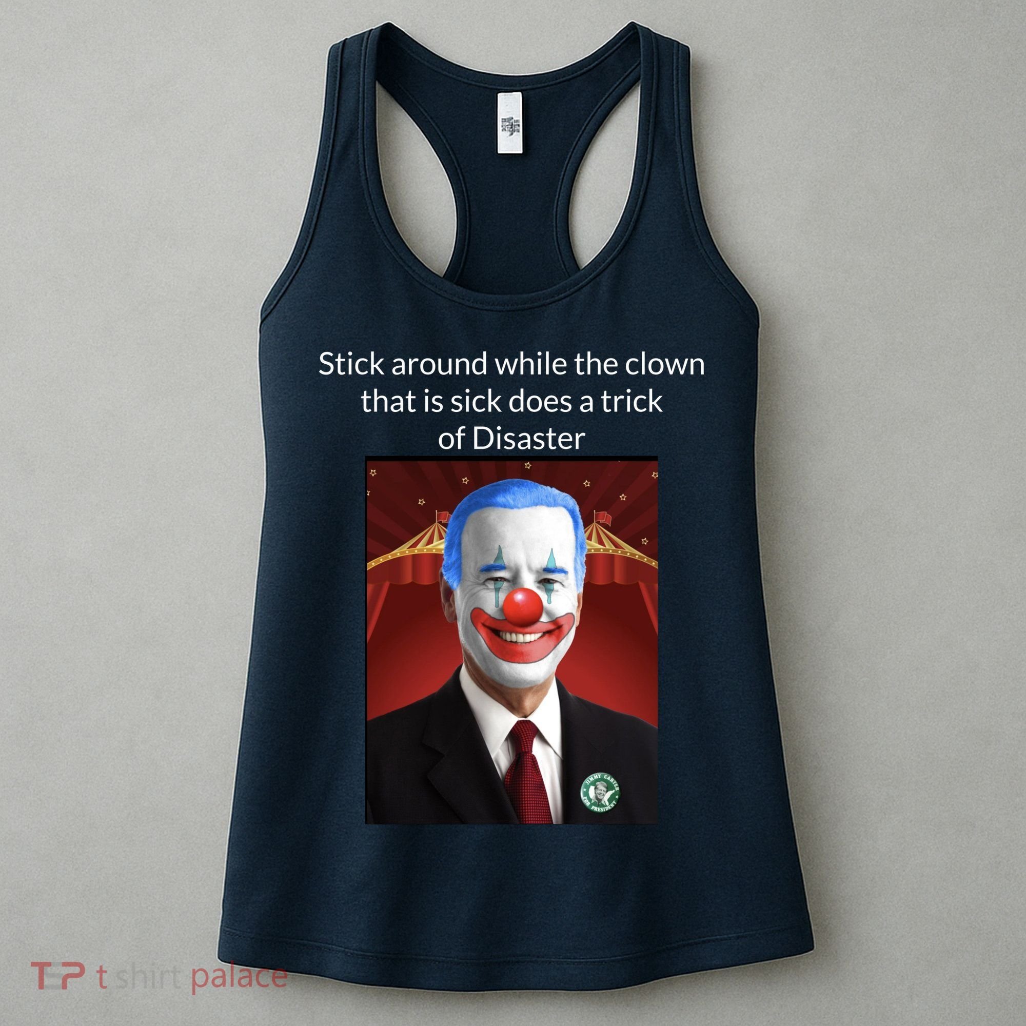 Joe Biden Clown Disaster Funny USA Women's Tank Top
