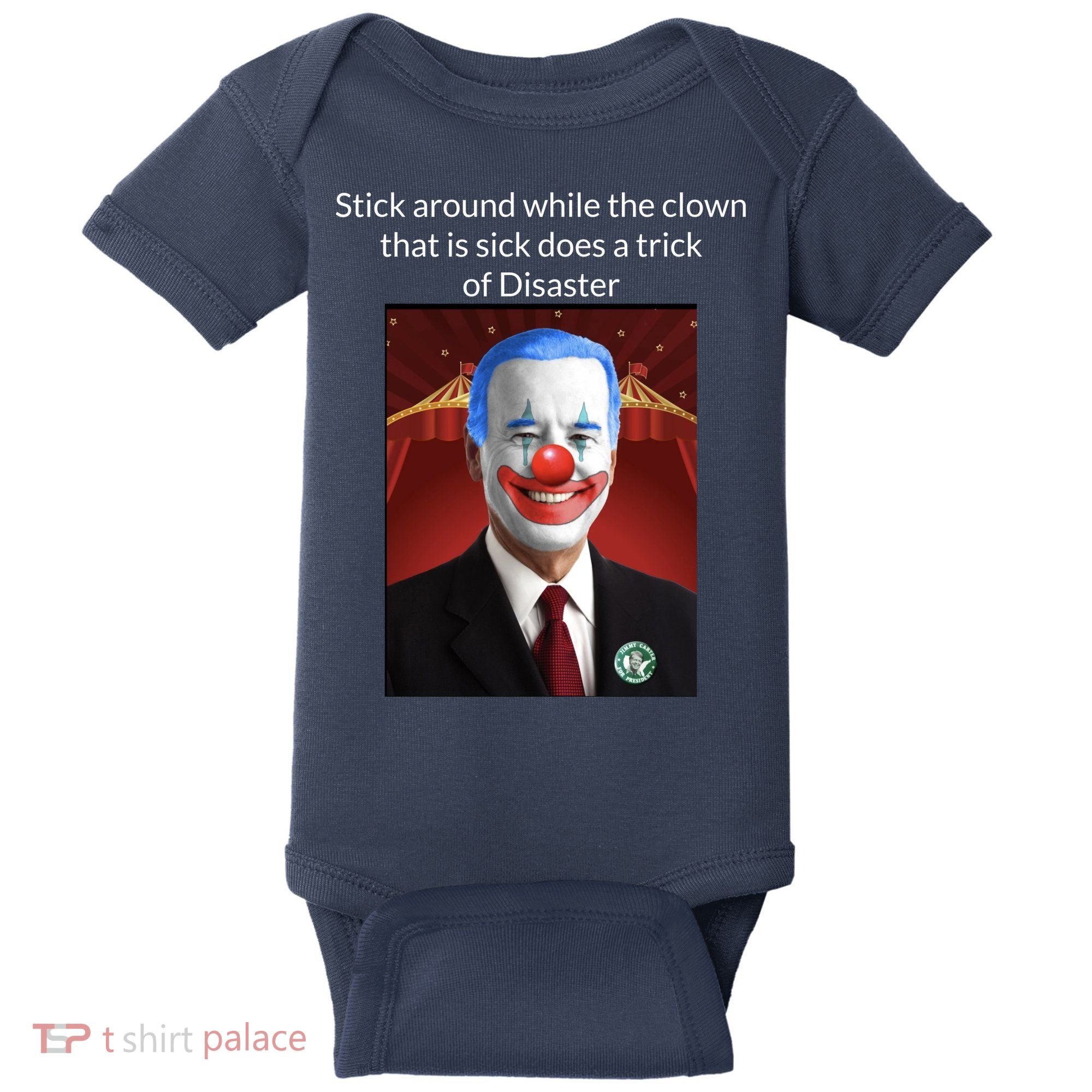 Joe Biden Clown Disaster Funny USA Baby Bodysuit
