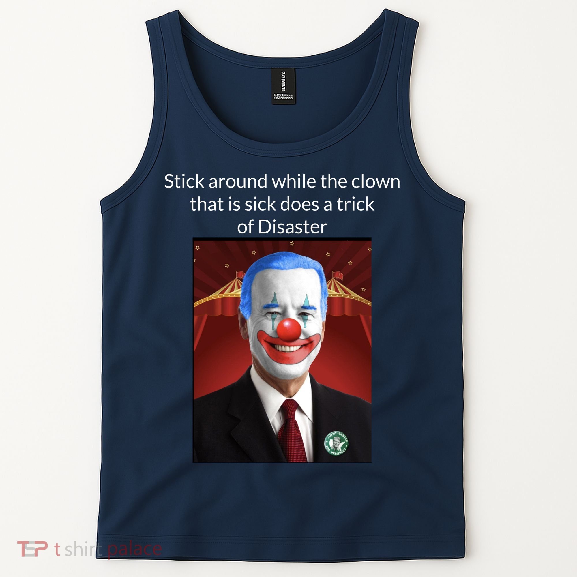 Joe Biden Clown Disaster Funny USA Tank Top