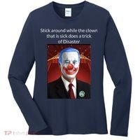 Joe Biden Clown Disaster Funny USA Women's Long Sleeve Shirt thumb 0