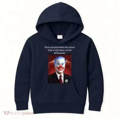 Joe Biden Clown Disaster Funny USA Kids Hoodie