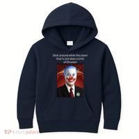 Joe Biden Clown Disaster Funny USA Kids Hoodie thumb 0