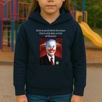 Joe Biden Clown Disaster Funny USA Kids Hoodie thumb 3