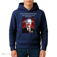 Joe Biden Clown Disaster Funny USA Kids Hoodie thumb 4
